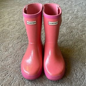 Pink Glitter Hunter Boots